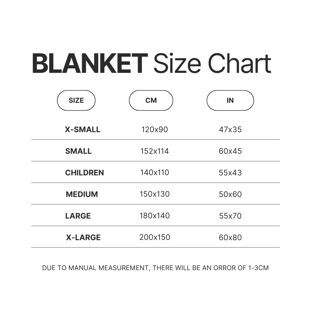 Blanket Size Chart - Mario Merch