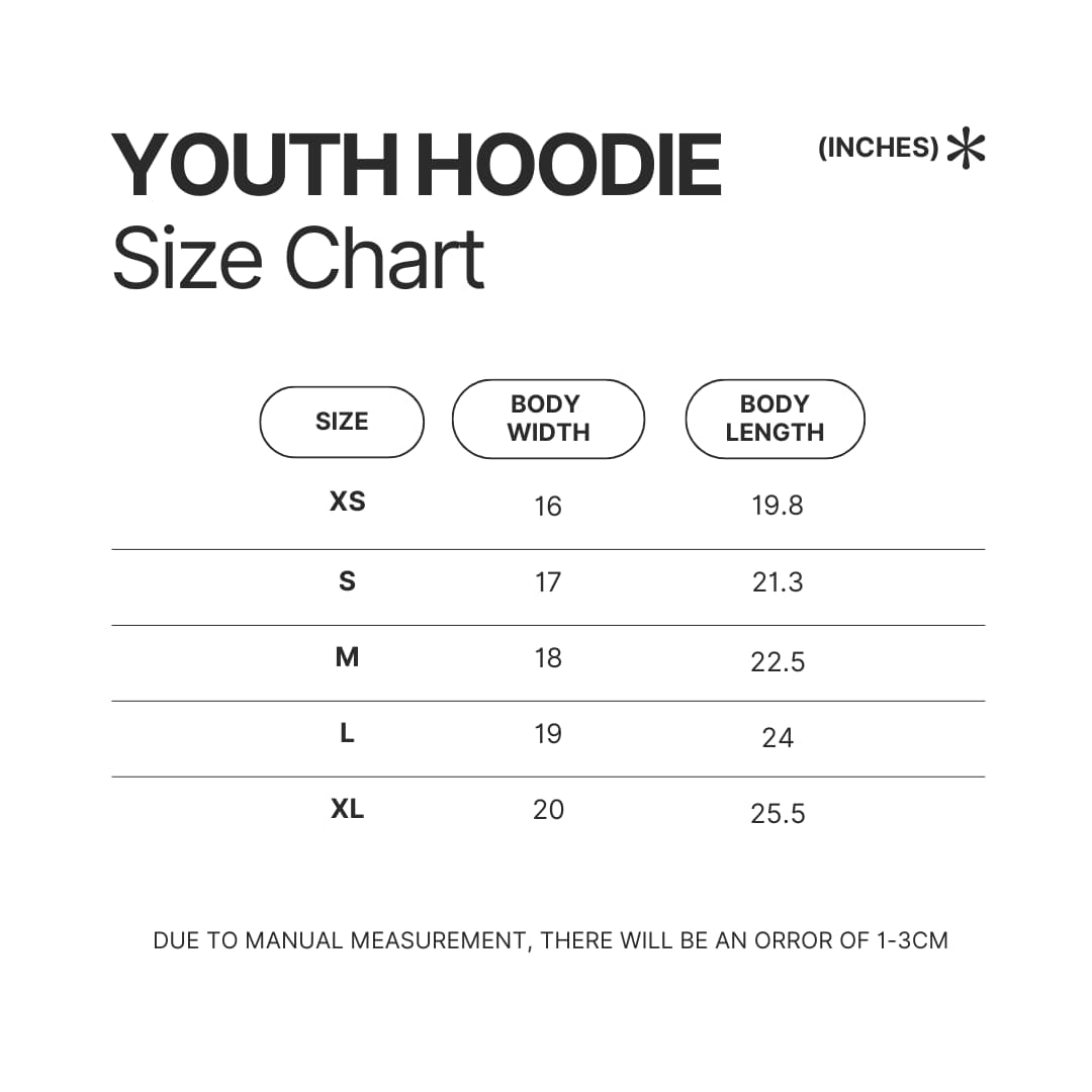 Product size chart